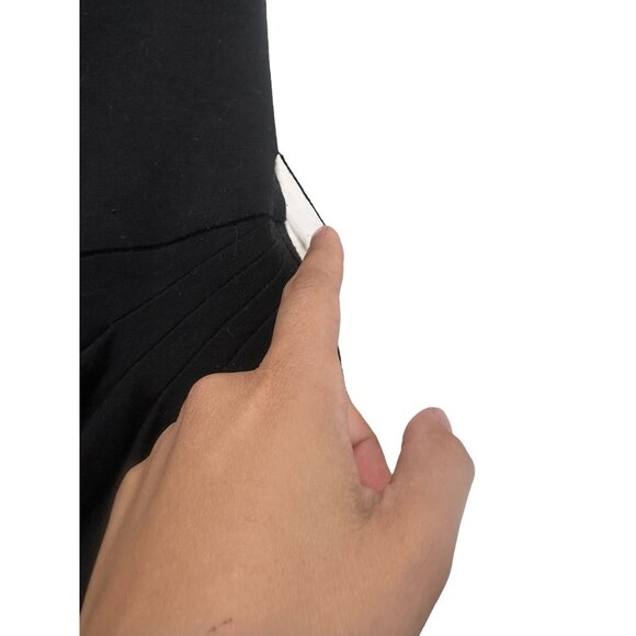 Y2K Cache Bodycon Mini Dress Skort Womens Medium Black Halter Buckle Party Retro - Picture 13 of 16